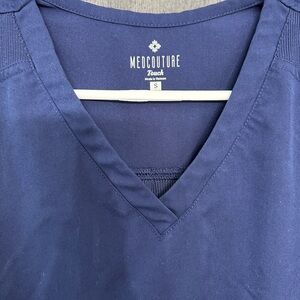 Med Couture Navy Small V-Neck Scrub Top